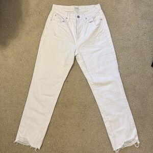 White Cropped High Rise Pistola Jeans size 24